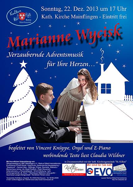 Konzert vom 22.12.2013, Marianne Wycisk, Vincent Knüppe, Claudia Wildner 
