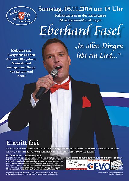 Konzert vom 05.11.2016, Eberhard Fasel